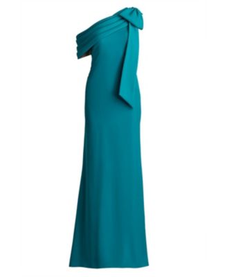 Women's Cassia Bow-Shoulder Crepe Gown