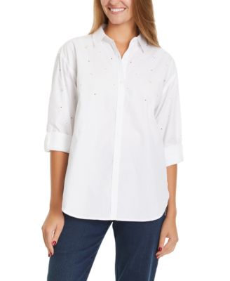 Women's Embellished Button Up Shirt 