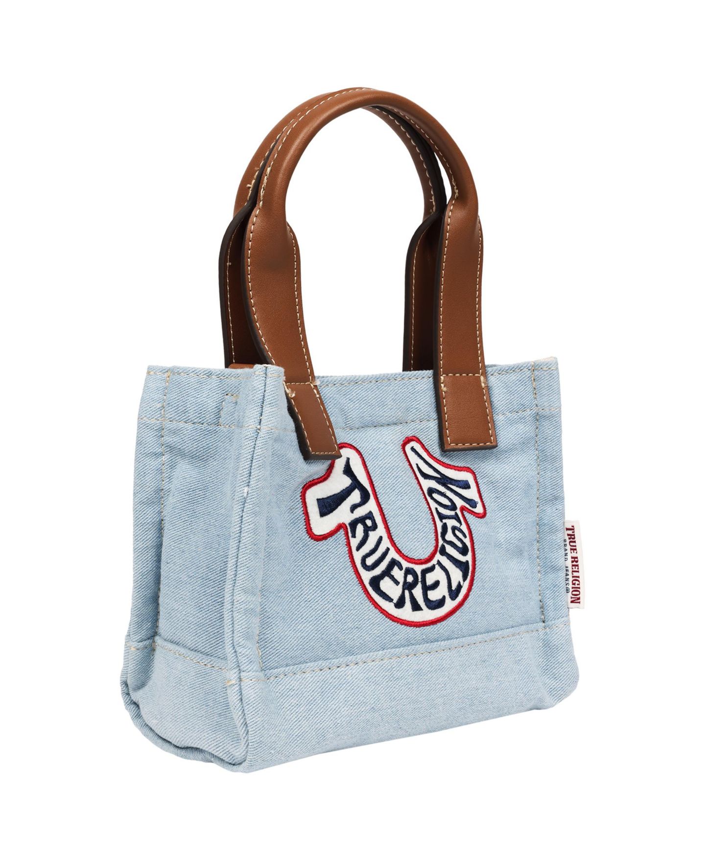 Женская сумка True Religion Retro Horseshoe Denim Mini Tote, цвет: Джинсовый — фото 2