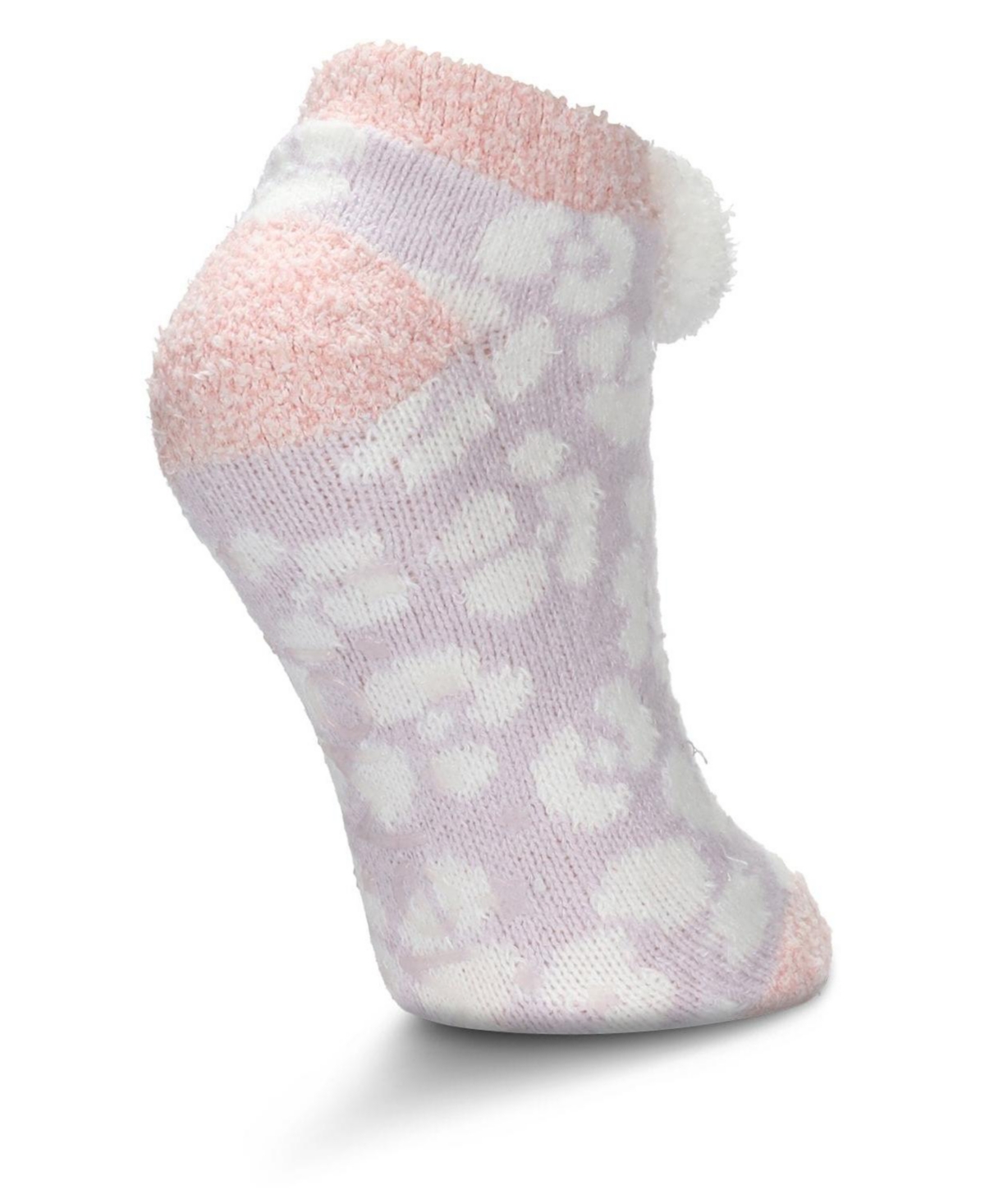 MeMoi Women's Leopard Buttersoft Plush Lined Low Cut Socks