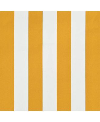 Awning Yellow and White Steel frame 98.4 x 59.1 in Retractable