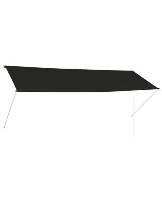 Awning Anthracite Steel frame, 100% polyester fabric with PA coating