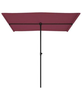Garden Parasol Bordeaux Red Polyester, Aluminum 78.7 x 59.1 in