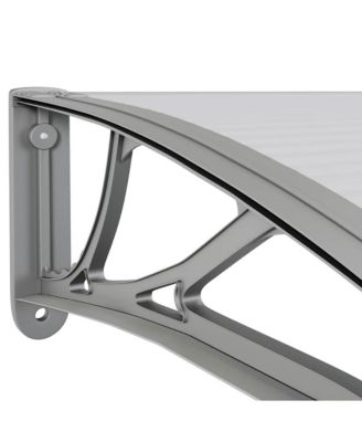 Door Canopy Grey Polycarbonate, ABS, Aluminum Standard Durable