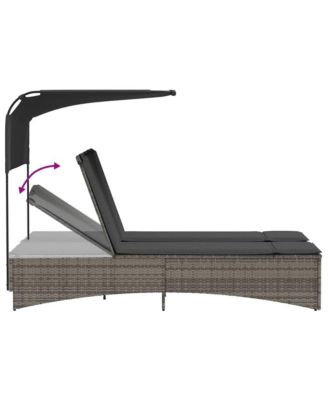 Patio Double Sun Lounger Gray