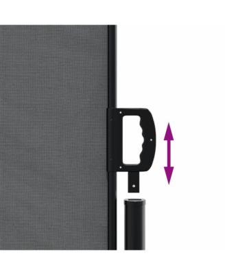 Retractable Side Awning Anthracite 100% polyester with PU coating