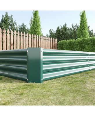 91.34"Raised Garden Bed Kit - Metal Raised Bed Garden 7.6x3.7x0.98ft for Flower Planters, Vegetables Herb