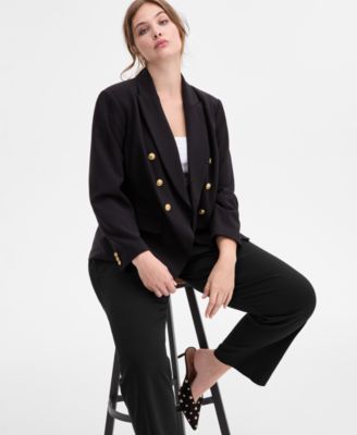 Plus Size Mid-Rise Pull-On Straight-Leg Pants, Created for Macy's 