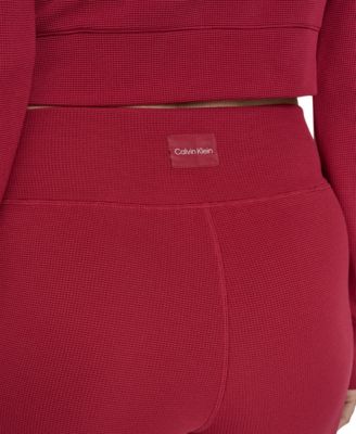 Calvin Klein Women's Tech Waffle-Knit Flare-Leg Pants