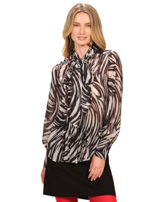 Women's Long Sleeves Bow Top