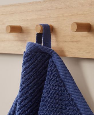 Diagonal Ribbed Cotton 6-Pc. Washcloths Set