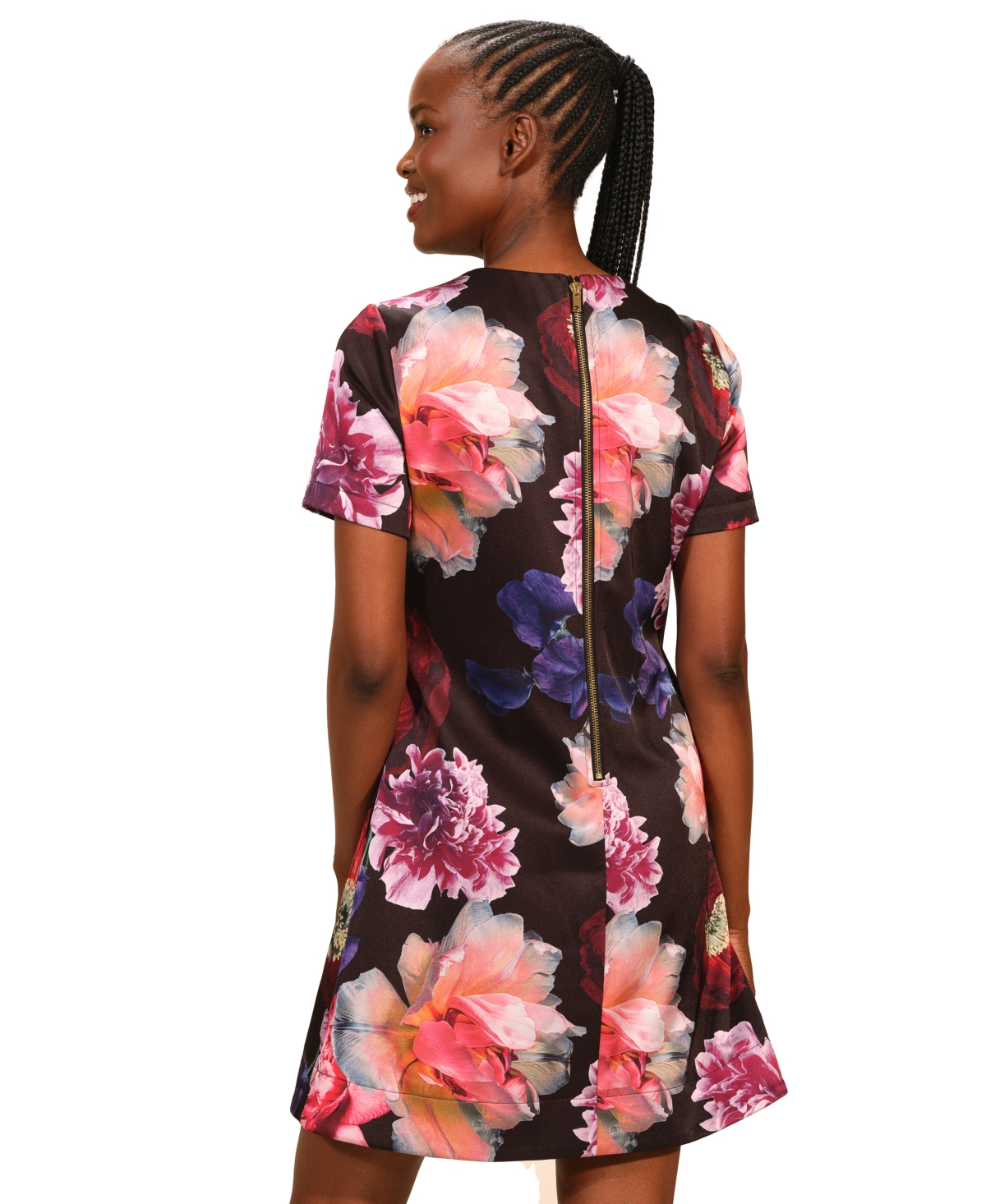 Isaac Mizrahi Women's Crew Neck Mini Dress