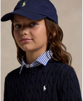 Girls 7-16 Cable-Knit Long Sleeves Sweater