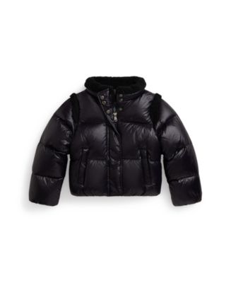 Polo Ralph Lauren Girls' 2T-6X Teddy Fleece-Trim Boxy Jacket - Macy's