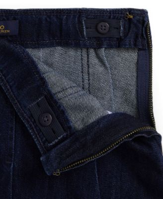 Girls' 7-16 Pleated Denim Skirt