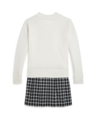 Girls' 7-16 Letterman Sweatshirt Dress