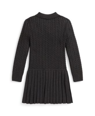 Girls' 2T-6X Mini-Cable Long Sleeves Sweater Dress