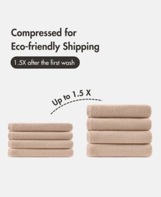 Diagonal Ribbed Cotton 4-Pc. Bath Towel Set