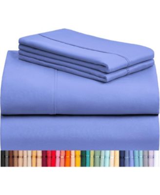 LuxClub Microfiber Silky Soft Cooling 4-PC Deep Pocket Sheet Set, Queen