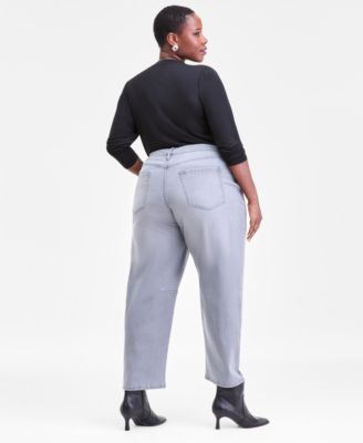 Plus Size V-Neck Long-Sleeve Layering Top, Macy's Exclusive