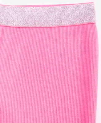 Baby and Toddler Girls Glitter-Waist Ribbed Flare Pants, Macy's Exclusive