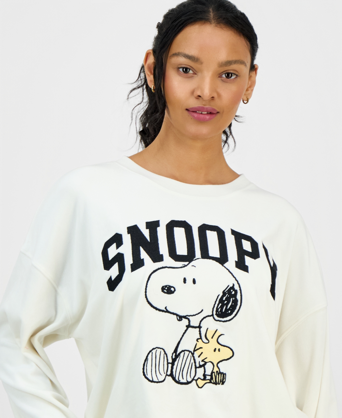 Grayson Threads, The Label Juniors' Snoopy Velour Sweatshirt