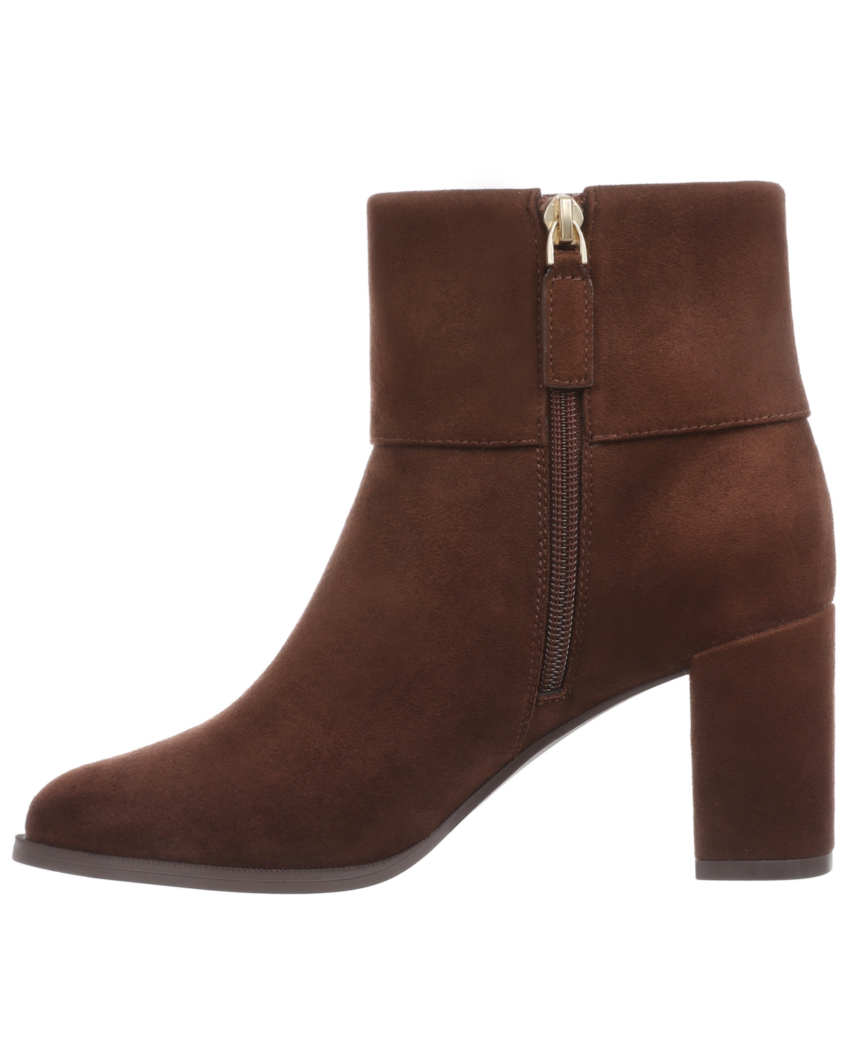 Style & Co Women's Chappell Block Heel Booties, Macy's Exclusive In Brown