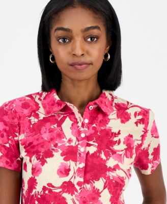 Women's Festival Floral Polo Shirt