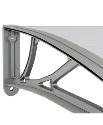 Door Canopy Grey Polycarbonate 157.5 x 39.4 in Durable