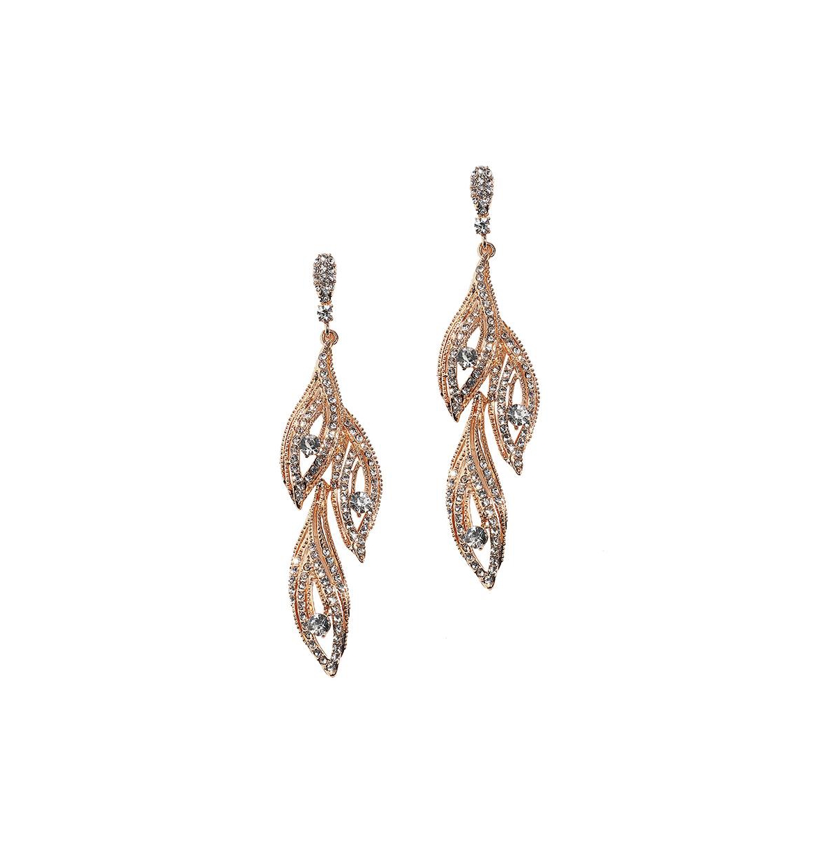 Sohi Rhinestone Eyes Drop Earrings In Silver