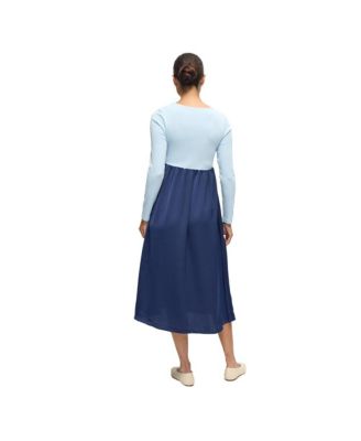 Maternity Ingrid + Isabel Mix Media Midi Dress