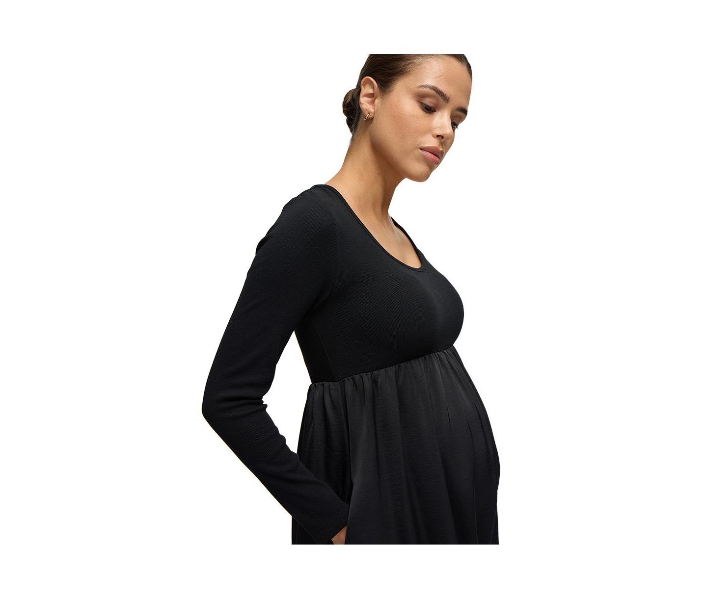 Женские платья Maternity Ingrid + Isabel Mix Media Midi, цвет: Чёрный — фото 5