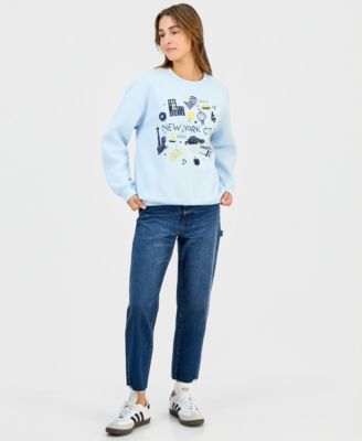 Juniors' NYC Icons Crewneck Sweatshirt