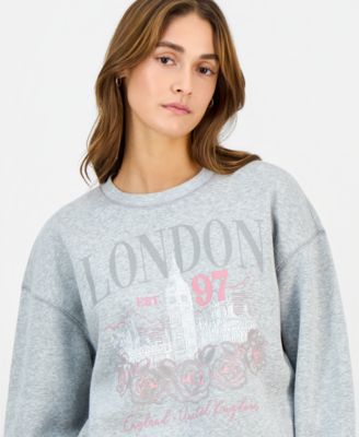 Juniors' London Rose Crewneck Sweatshirt