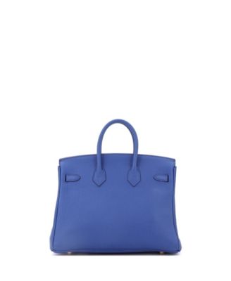 irkin 25 Handbag Blue Togo with Gold Hardware
