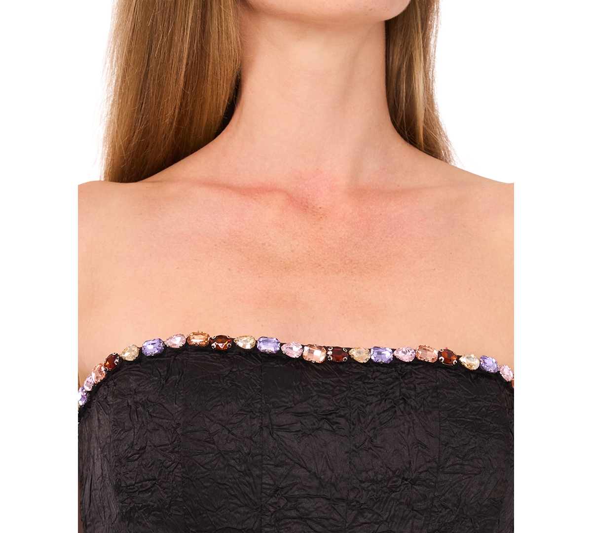 Cece Women's Strapless Zipper Mini Dress In Black