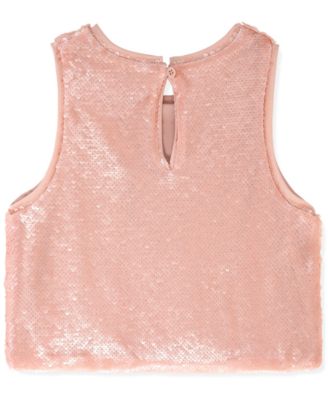 7-16 Sequin Pailette Sleeveless Tank Top