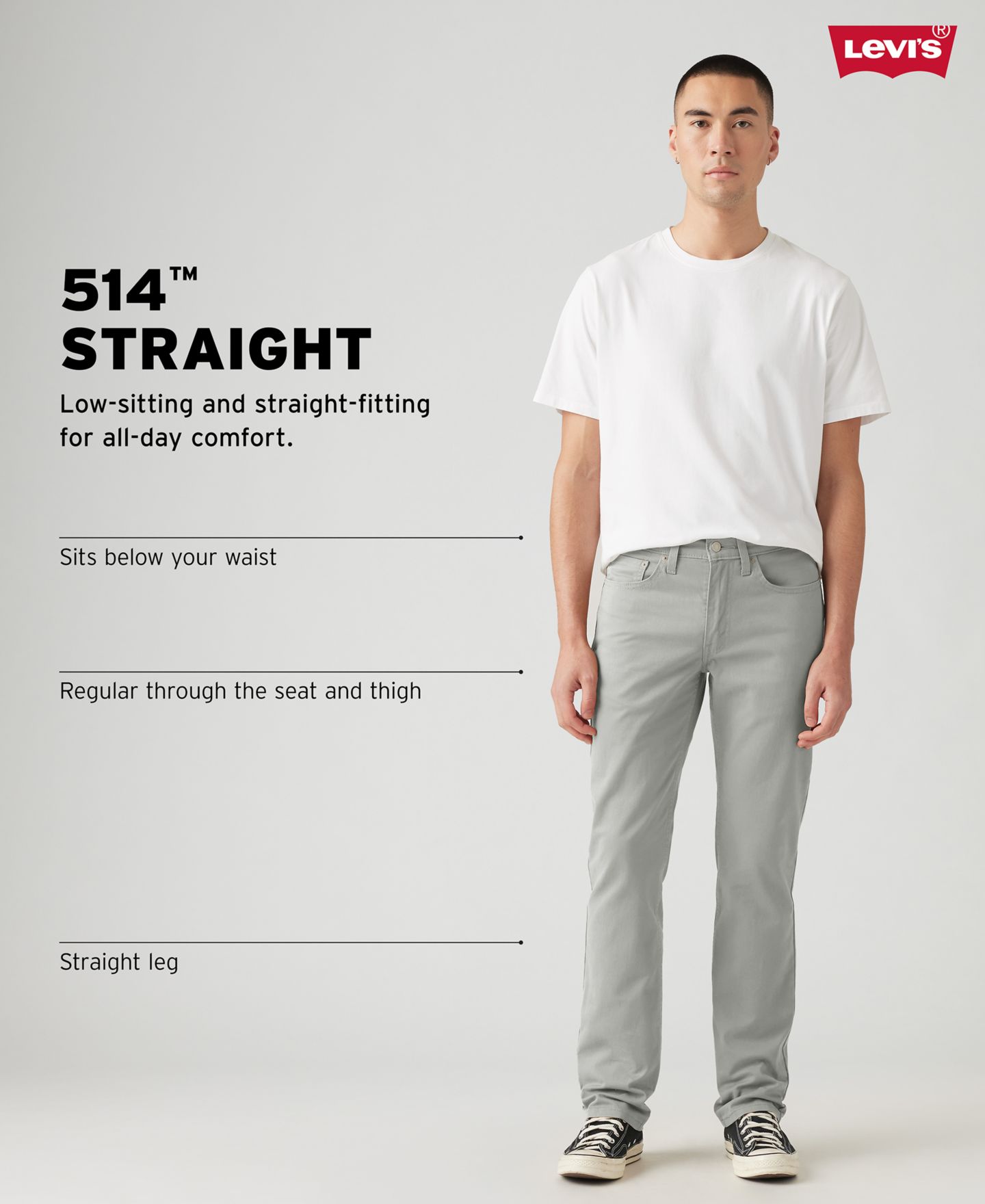 Мужские джинсы Levi's 514™ Flex Straight-Fit, цвет: Abu Volcano — фото 8