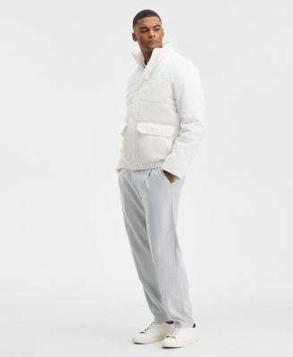 Men's Quilted Two Tone Puffer Jacket, Macy's Exclusive