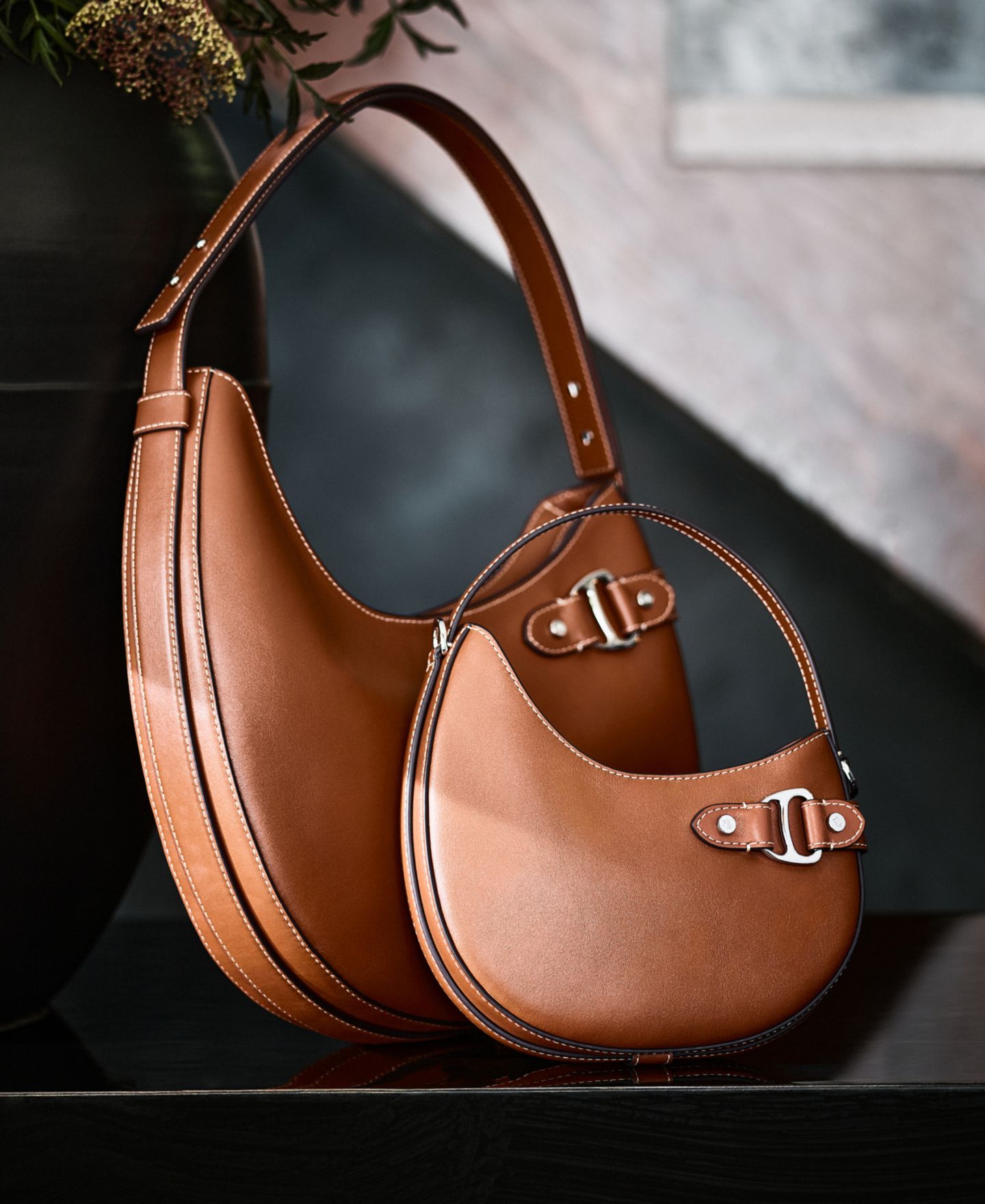 Женская сумка Lauren Ralph Lauren Leather Large Tasha Shoulder, цвет: Чёрный — фото 8