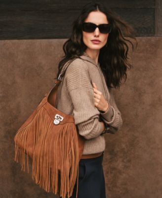 Lauren Ralph Lauren - Tanner Medium Suede Fringe Shoulder Bag