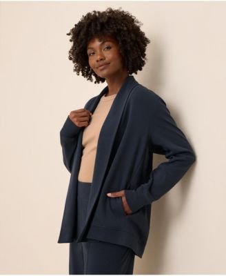 Women's Organic Cotton Airplane Short Drape Cardigan