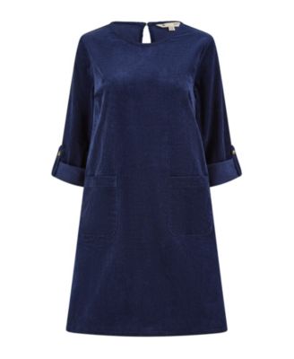 Women's Cord Tunic Dress With Pockets
