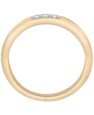 Diamond 3-Stone Ring (1/20 ct. t.w.) in 10K Yellow Gold, Created for Macy's