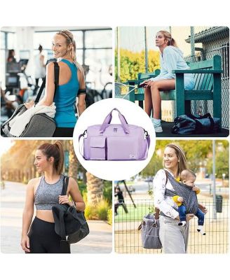 Women's Gym Duffle Bag with Shoes Compartment, 37L Capacity, Ideal for Travel, Gym, Sports, Duffel, Weekender