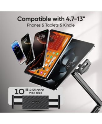 Tablet Stand for Desk, Adjustable iPad Holder Clamp Mount, 360° Rotation, Sturdy Aluminum Tablet Arm Mount for 4.7"-13" Device