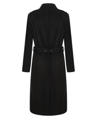 Women's Wool Mid Length Trench Coat