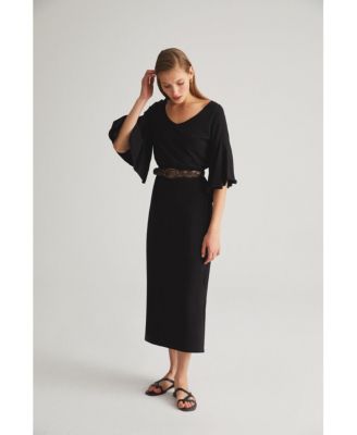 Women's Ruffled Sleeve Dress