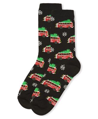 Women's Holiday Bus Crew Socks