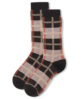 Women's Retro Vintage Plaid Crew Socks